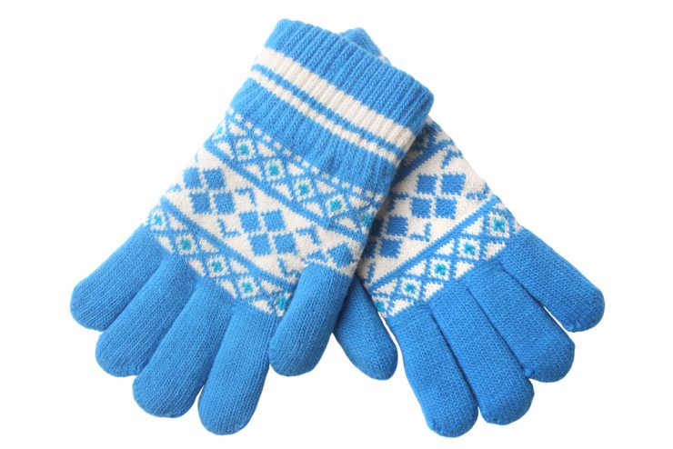 青い手袋